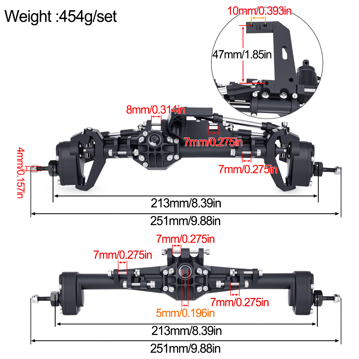 Plastic Complete Front Rear Po - Rc Crawler Axle Parts recension och pris