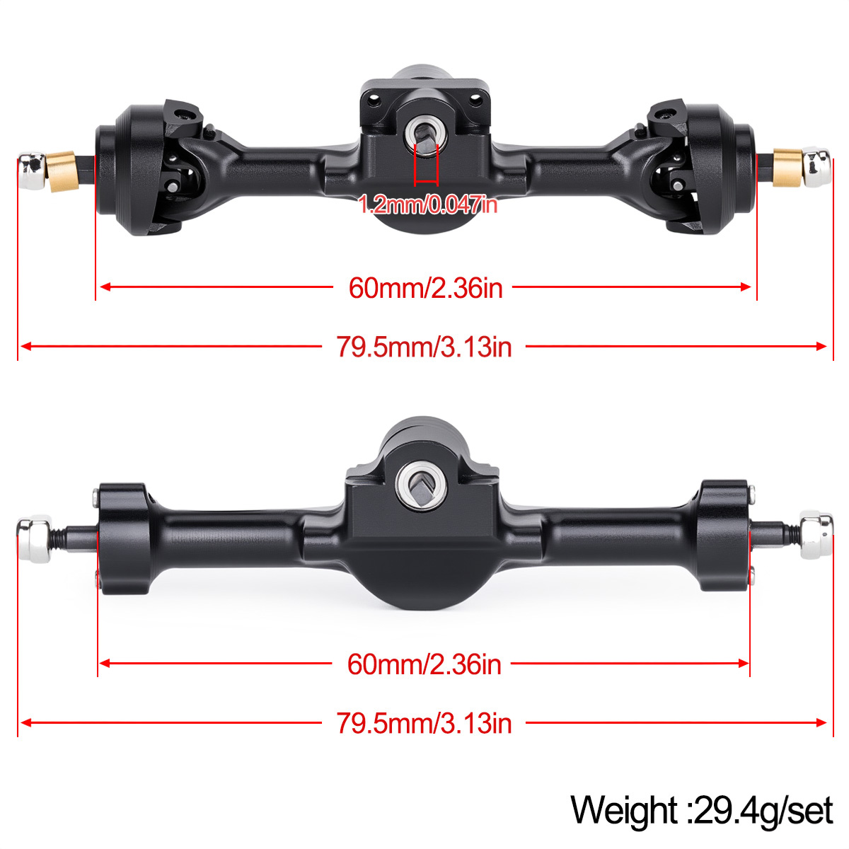 Aluminum Alloy Complete Front  - Rc Crawler Axle Parts recension och pris
